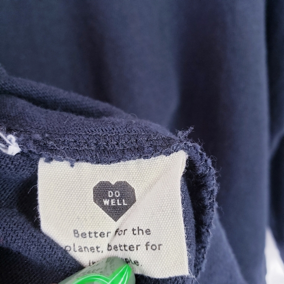 Madewell XS Blue Long Sleeve Turtleneck button Sleeve - Picture 5 of 5